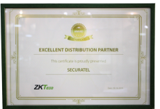 Excellent Distribution Partner – ZKTeco